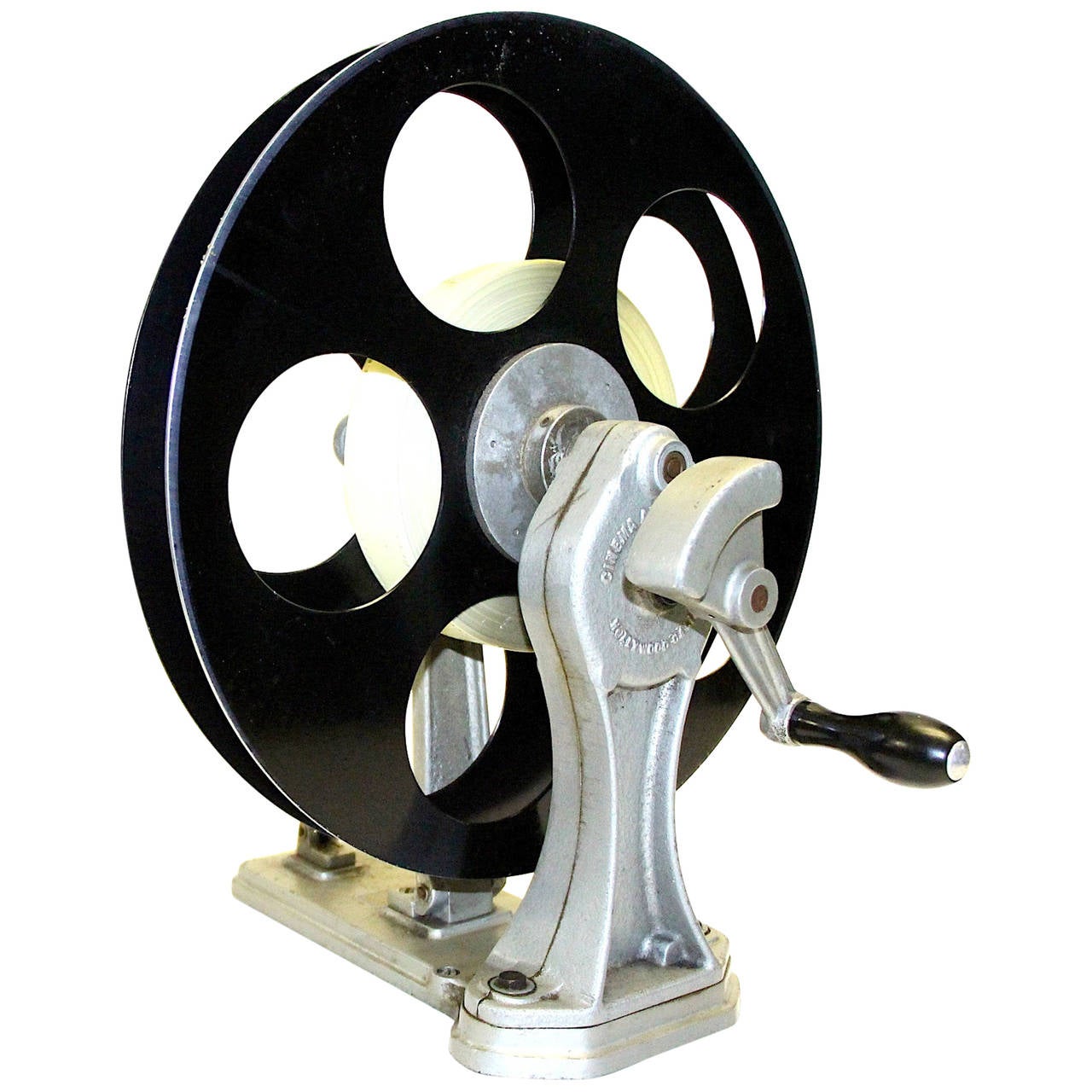 Vintage Motion Picture Film Laboratory Flange Rewinder, Circa 1930. As