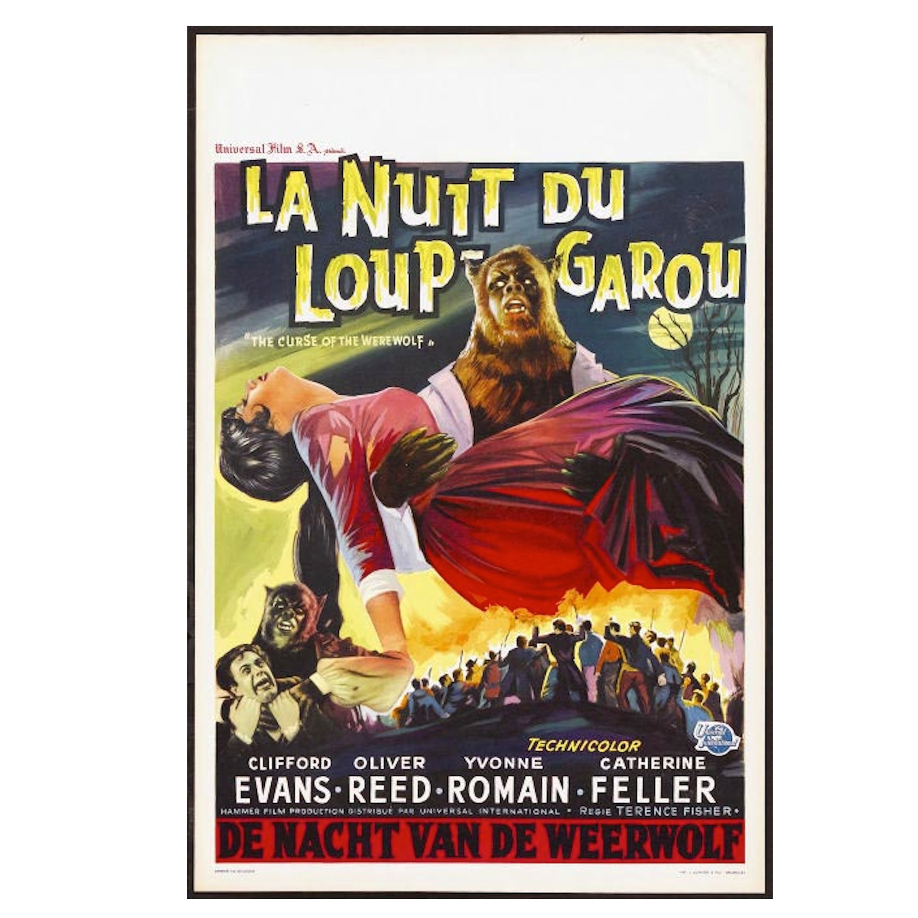 Belgian Movie Poster from "The Curse of the Werewolf, " Circa 1961. ON SALE For Sale