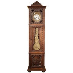 Antique Mobier French 19th c  Grandfather Clock