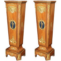 Pair of Regence Style Ormolu-Mounted Pedestals