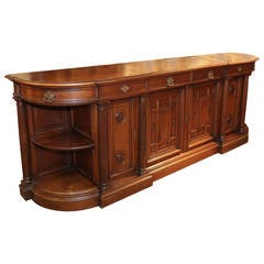 Antique French Sideboard or Buffet, Late 19th Century Walnut