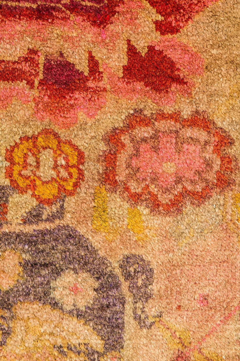 Rare tapis chinois ancien de Sinkiang, « Grand Vase », également suspendu au mur Bon état - En vente à Alessandria, Piemonte