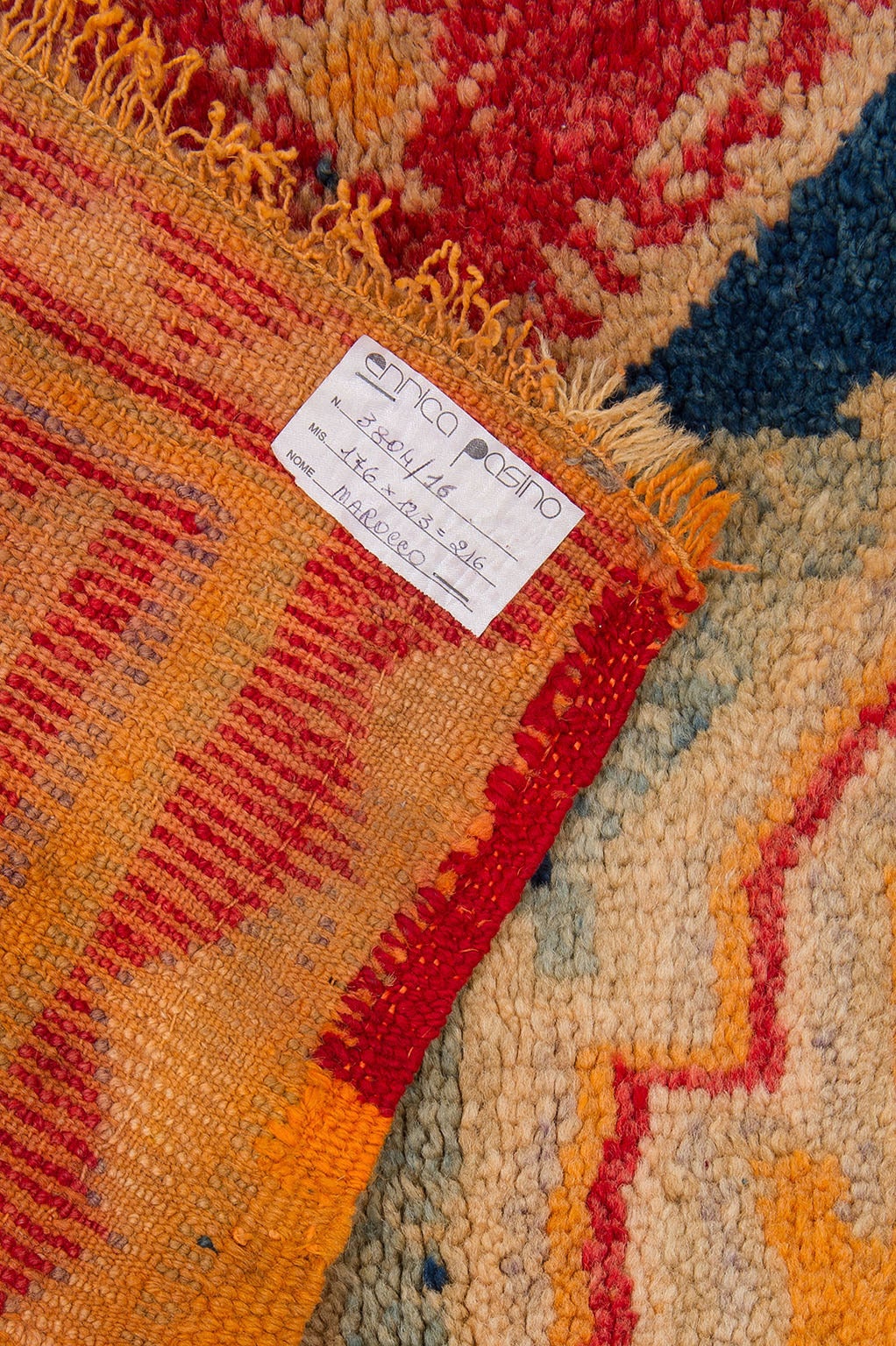 Hand-Knotted Vintage Ait Bougemmaz or Azilal  Moroccan Rug