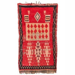 Vintage Ouedzem or Rehamna Rug, Morocco 3
