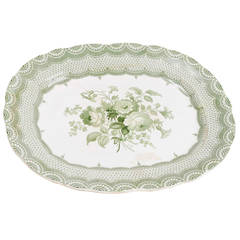 Antique Elegant English Clay Dish 9