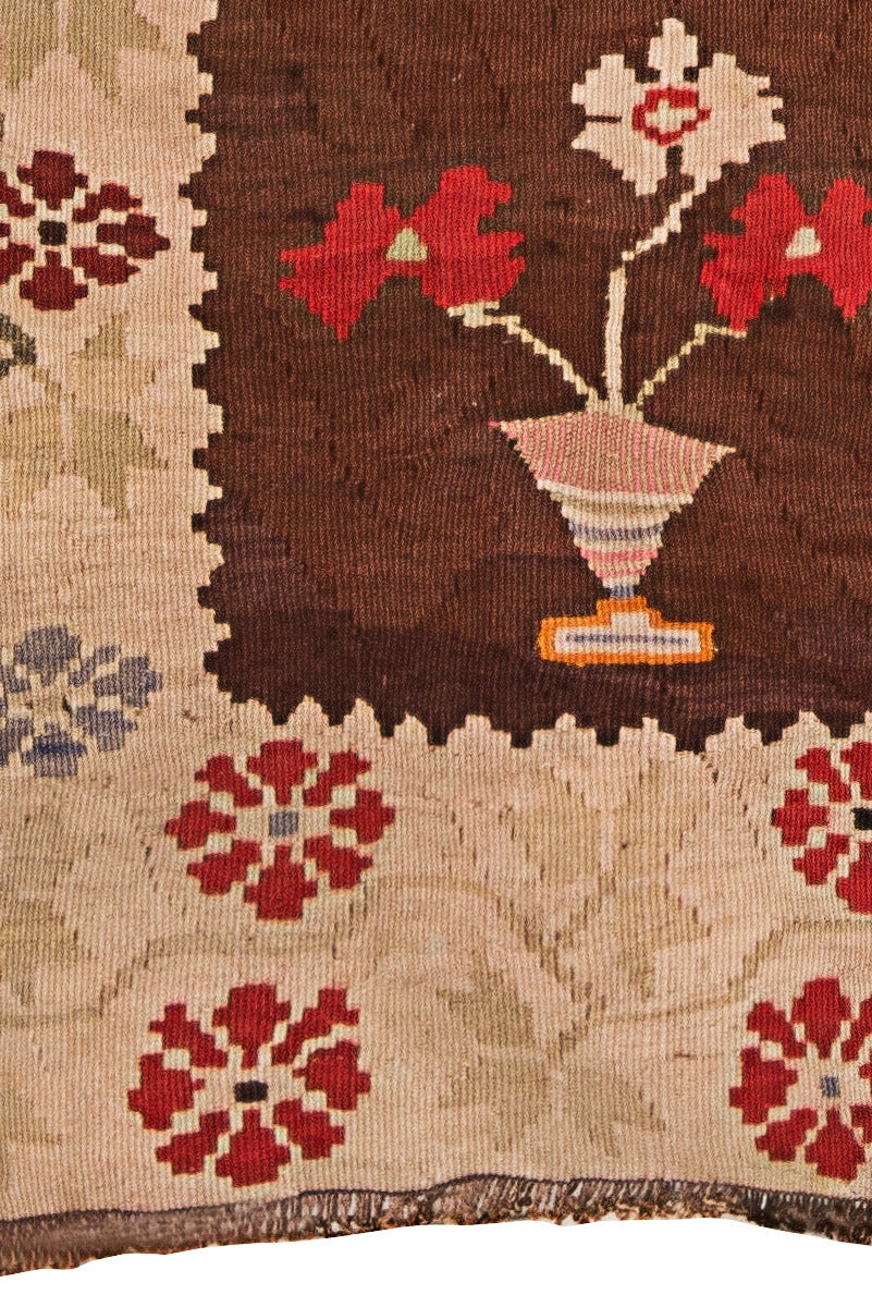 Hand-Knotted Turkish Kilim Flatwave KARS, Dated 1947, from Private Collection For Sale
