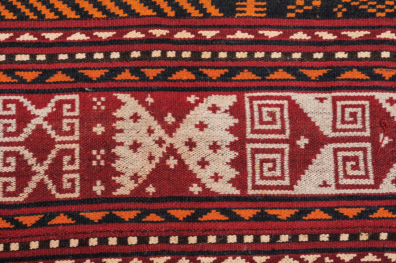  Afghanistan Rare Old Original Kilim Flatwave In Excellent Condition For Sale In Alessandria, Piemonte