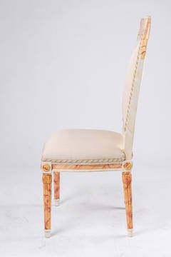 Sculptural Hollywood Regency Chair, Lacquered Wood, Italian Design