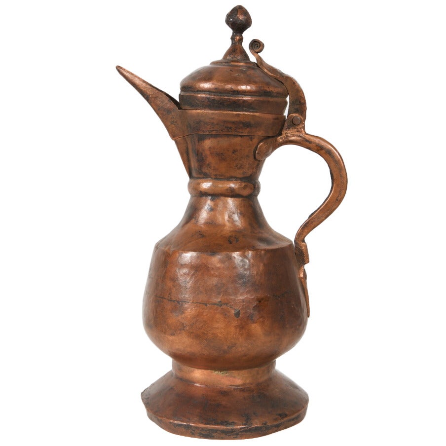 Turkmenistan Tea Copper Caraf  named  "Aftabeh" For Sale