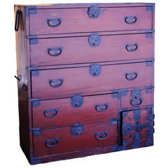 Late 18th Century Japanese Tansu Chest in Red Pine