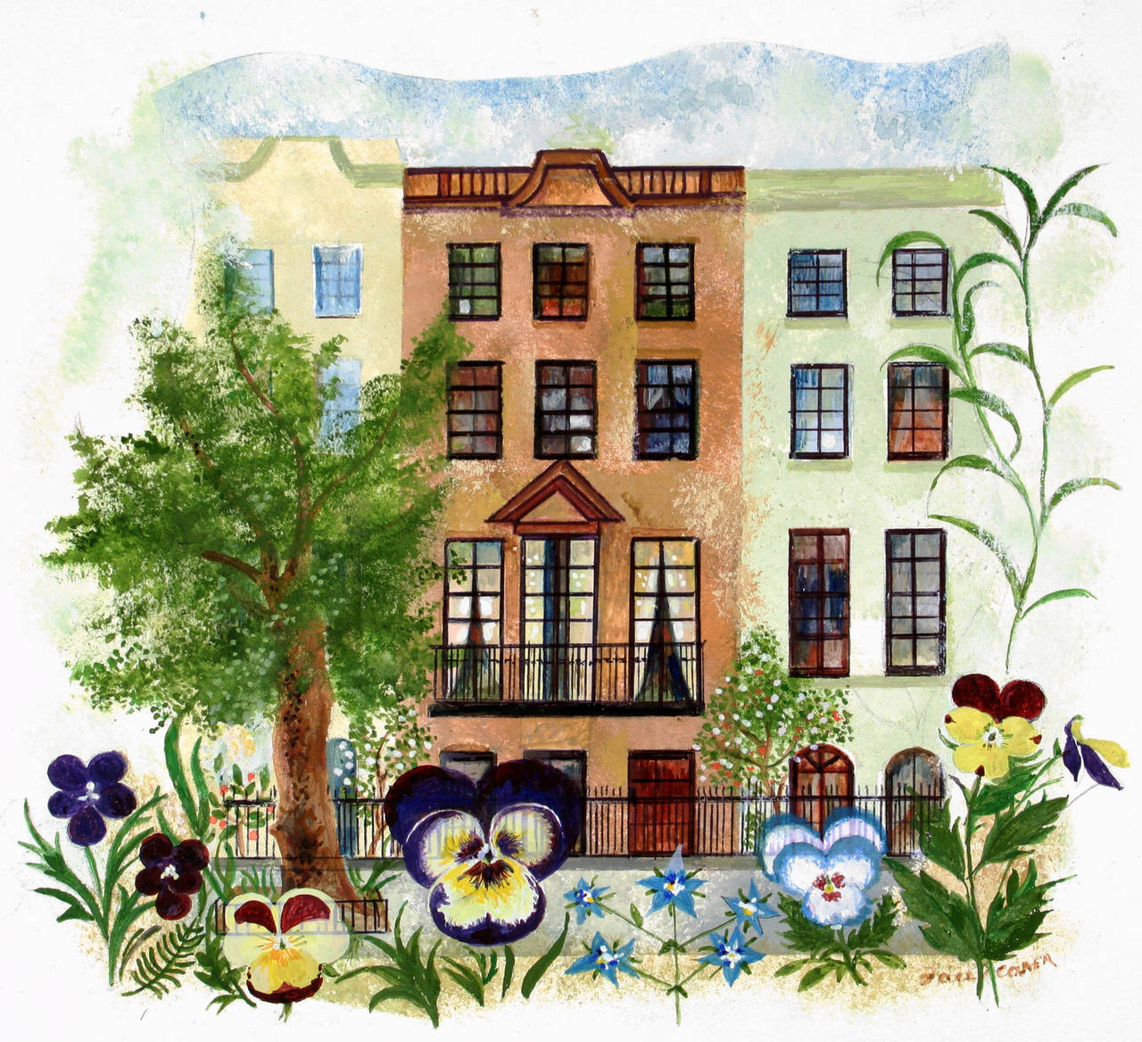 Painting of Katharine Hepburn's House by Mary Faulconer