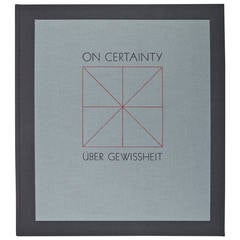 "On Certainty" Book by Ludwig Wittgenstein, Illustrated by Mel Bochner, Ltd. Ed.