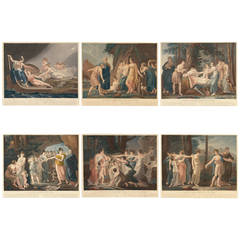 "The Adventures of Telemachus, " Set of Six Color Engravings