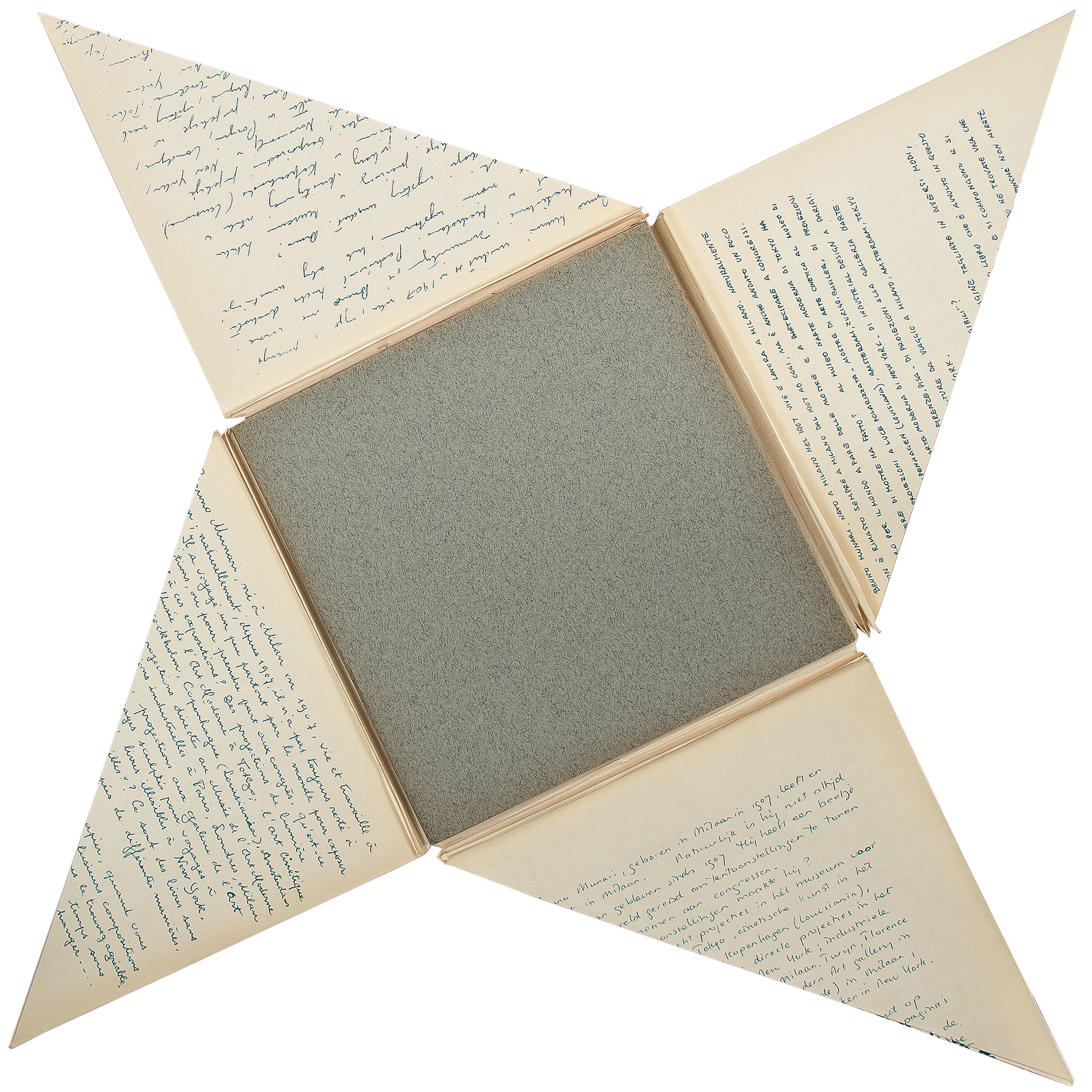 Un Libro Illegible Quadrato, Book designed by Bruno Munari For Sale