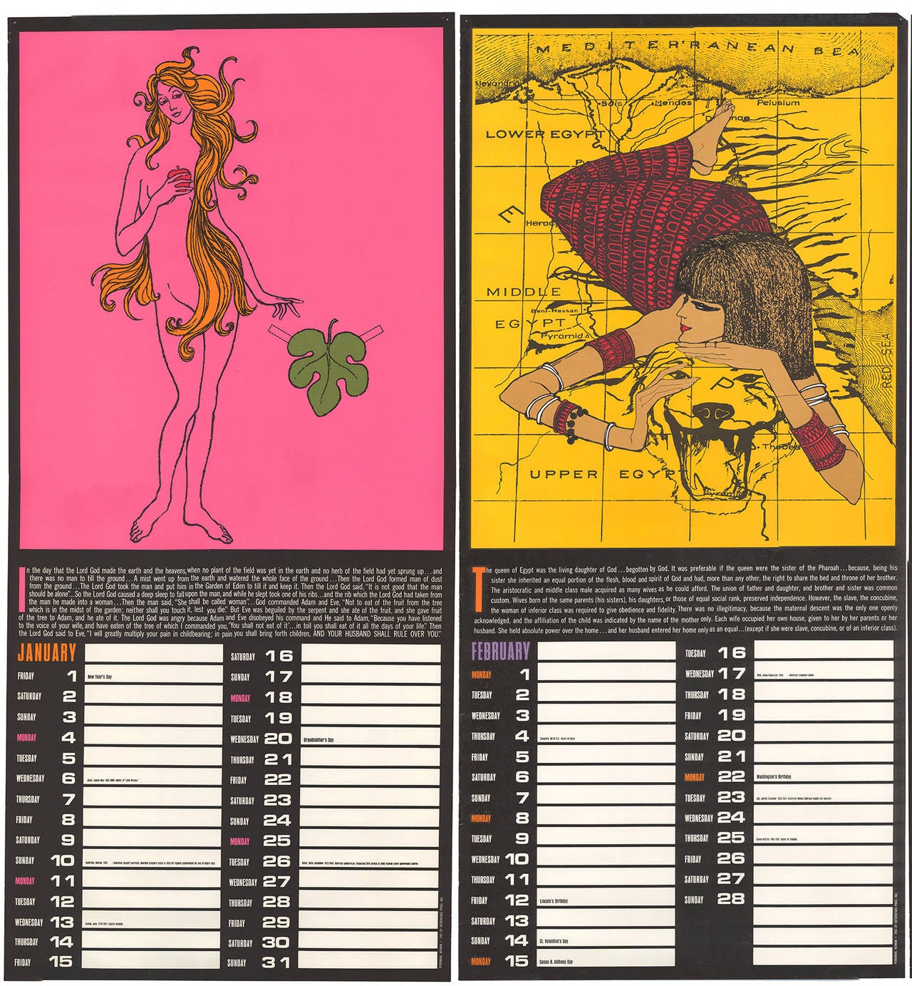 1965 Perennial Woman Calendar by Betty Brader