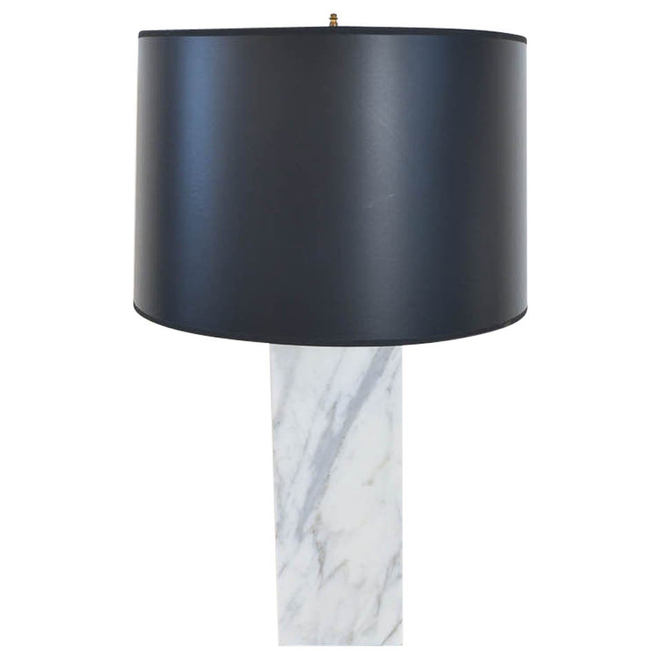 Solid Marble Column Table Lamp