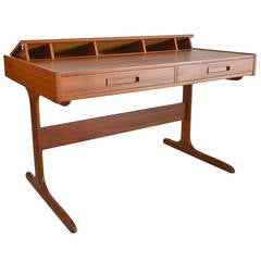 Vintage Danish Modern Teak Pop-Up Desk