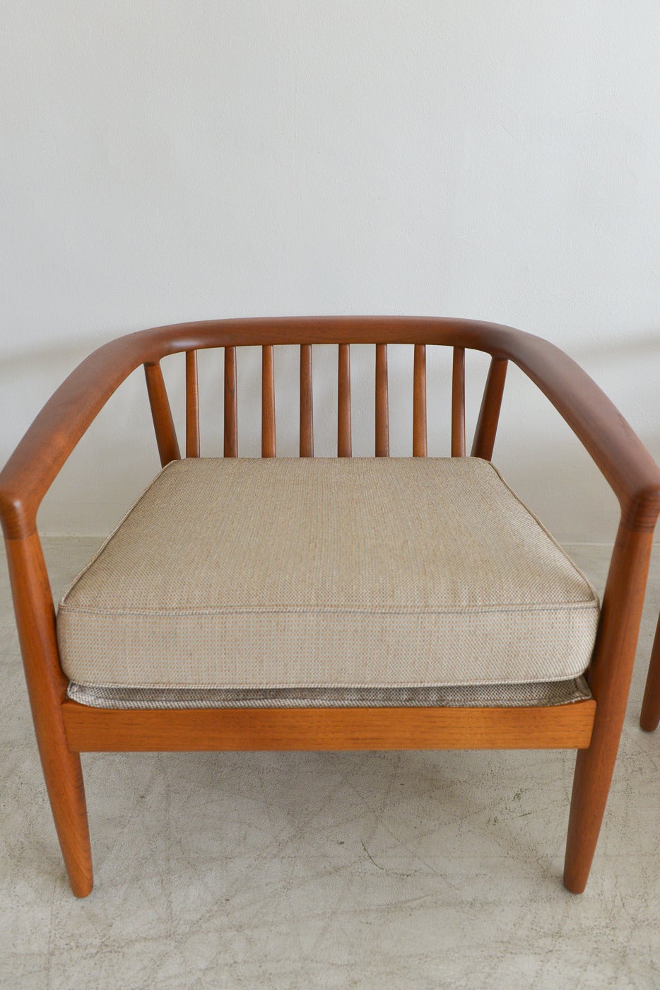 Fabric Sculpted Lounge Chairs by Folke Ohlsson for Dux