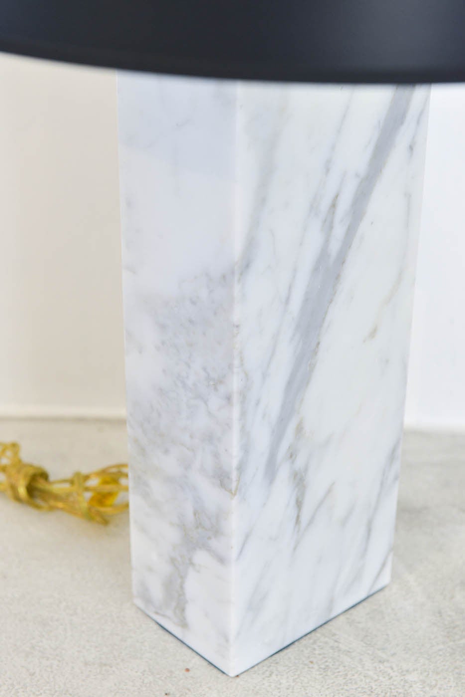 American Solid Marble Column Table Lamp