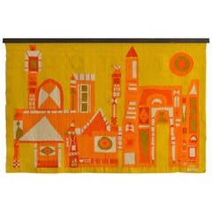 Evelyn Ackerman Wool Tapestry Titled ‘Buildings, ’ circa 1967