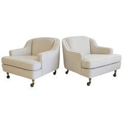 Pair of Sculpted Floating Lounge Chairs