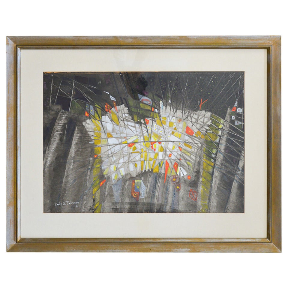 Original Abstract Watercolor by Emily B. Johnson '61 For Sale at 1stDibs
