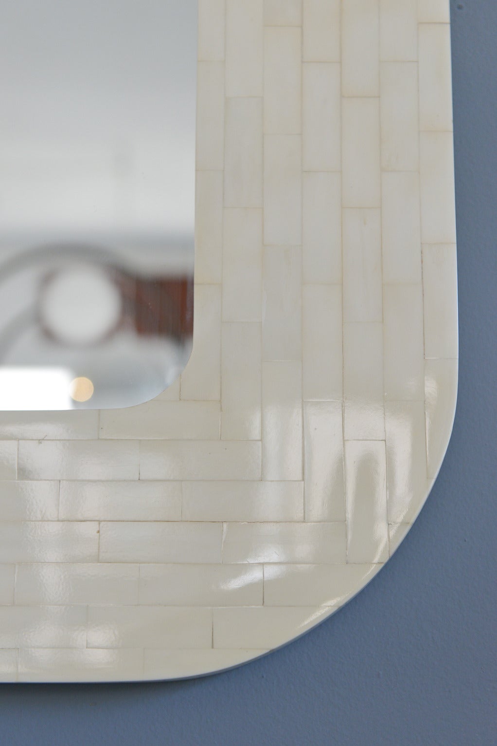 Mid-Century Modern Karl Springer Tessellated Bone Mirror