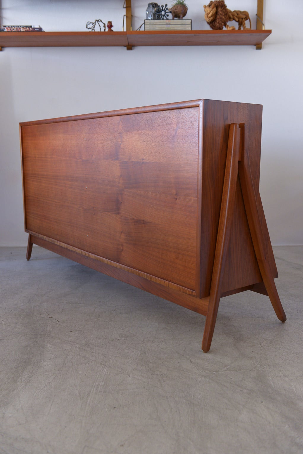 Sculpted Walnut Bookcase by Kipp Stewart and Stewart MacDougall In Excellent Condition In Costa Mesa, CA