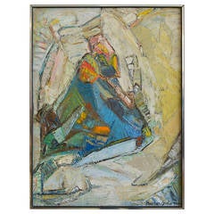 Original Abstract Oil on Canvas by Phoebe Gerber Fisher