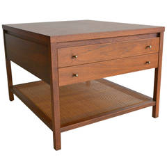 Paul McCobb for Calvin Walnut and Cane Night Stand
