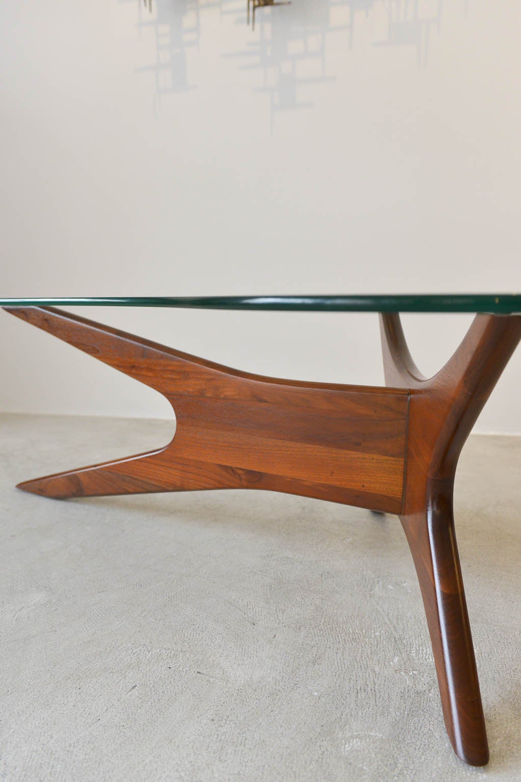 American Adrian Pearsall Sculptural Walnut Coffee Table