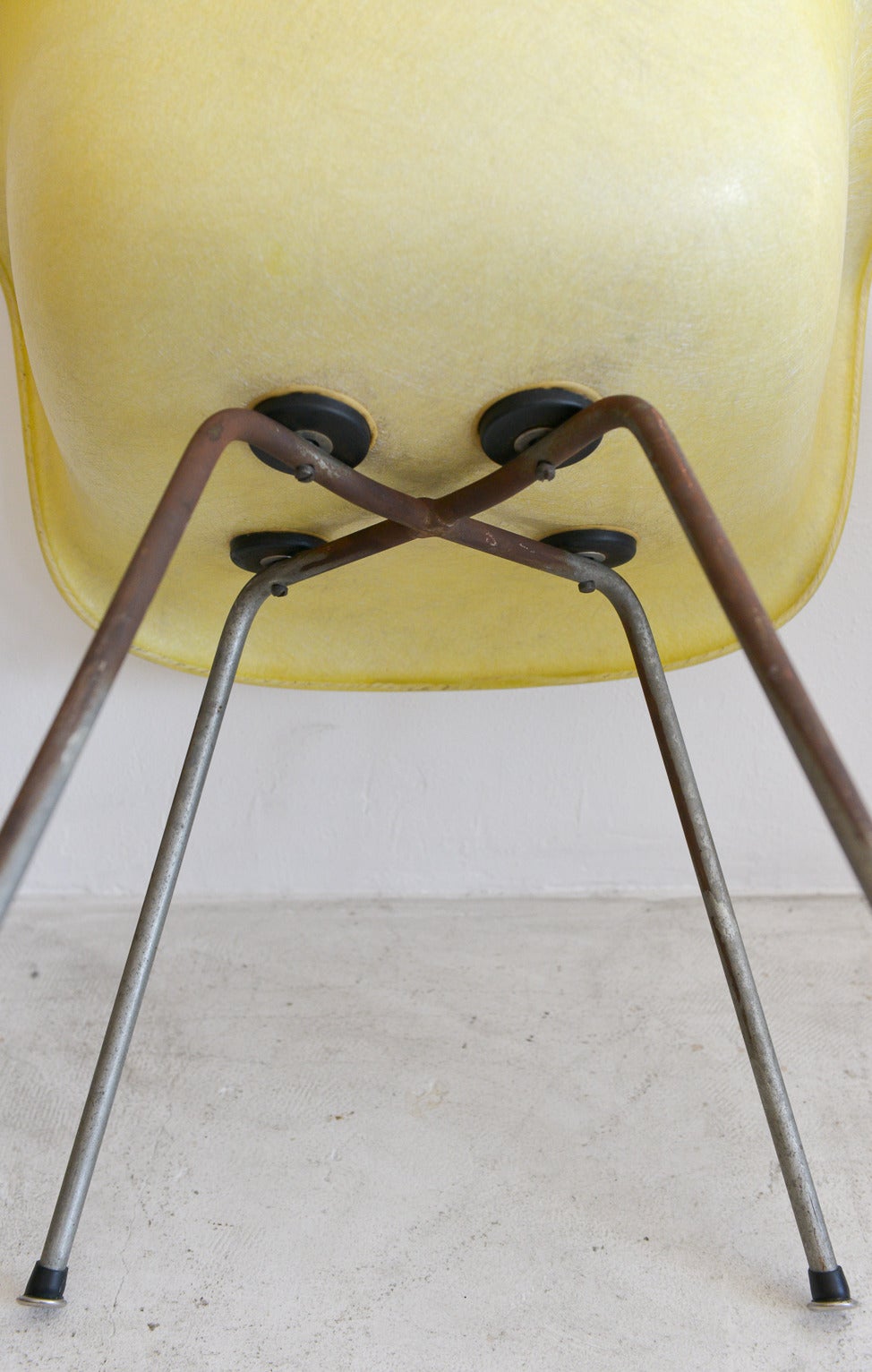 Early Eames Zenith Rope Edge DAX Armchair with X Base 3