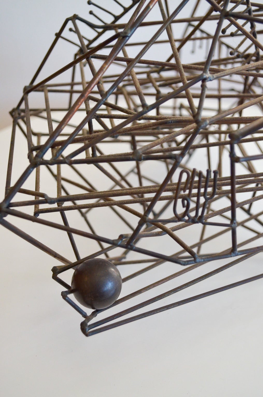 Kinetic Wire Sculpture by California Artist Guy Pullen In Excellent Condition In Costa Mesa, CA