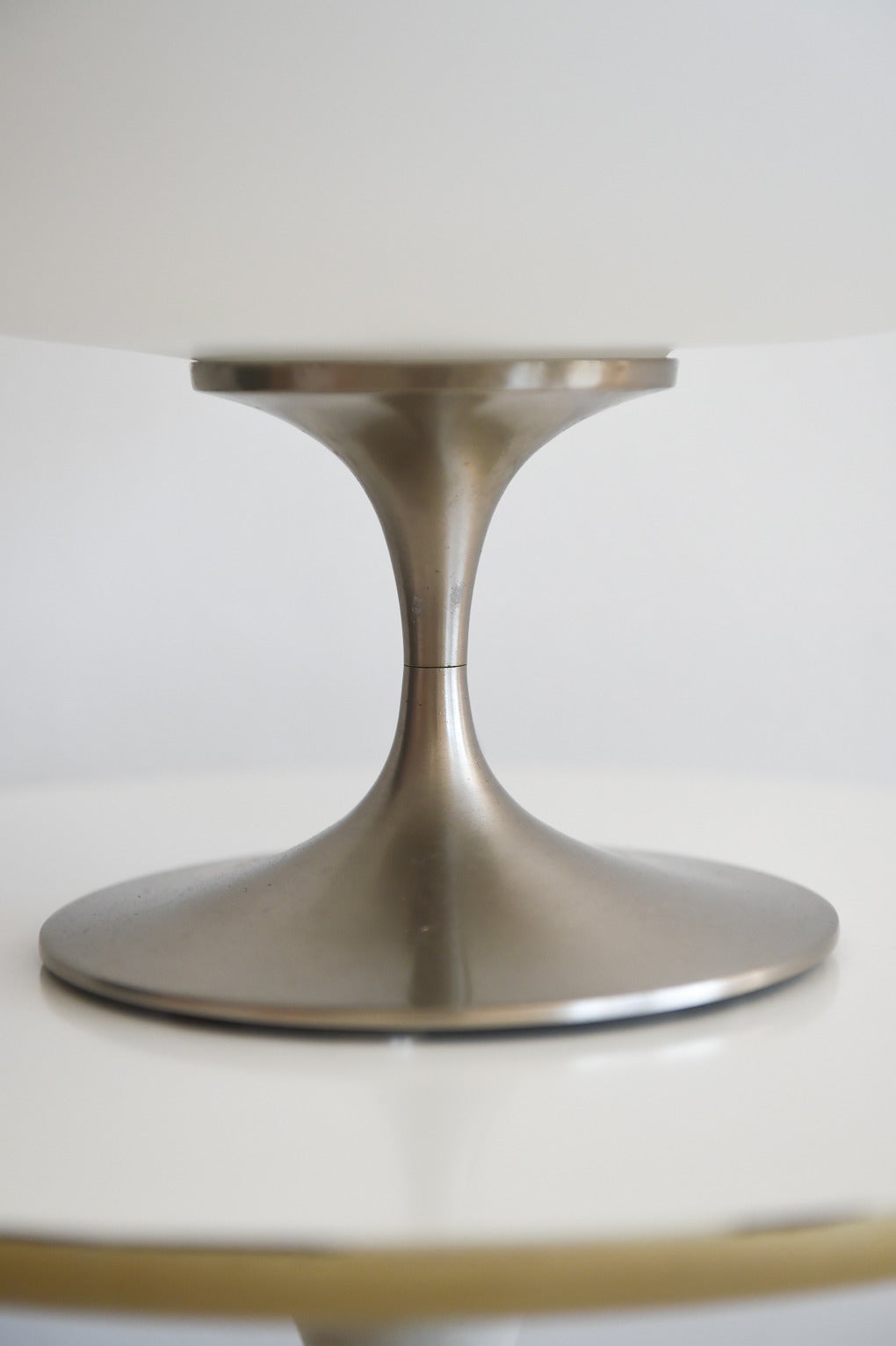 American Bill Curry for Laurel Brushed Aluminum Mushroom Lamp