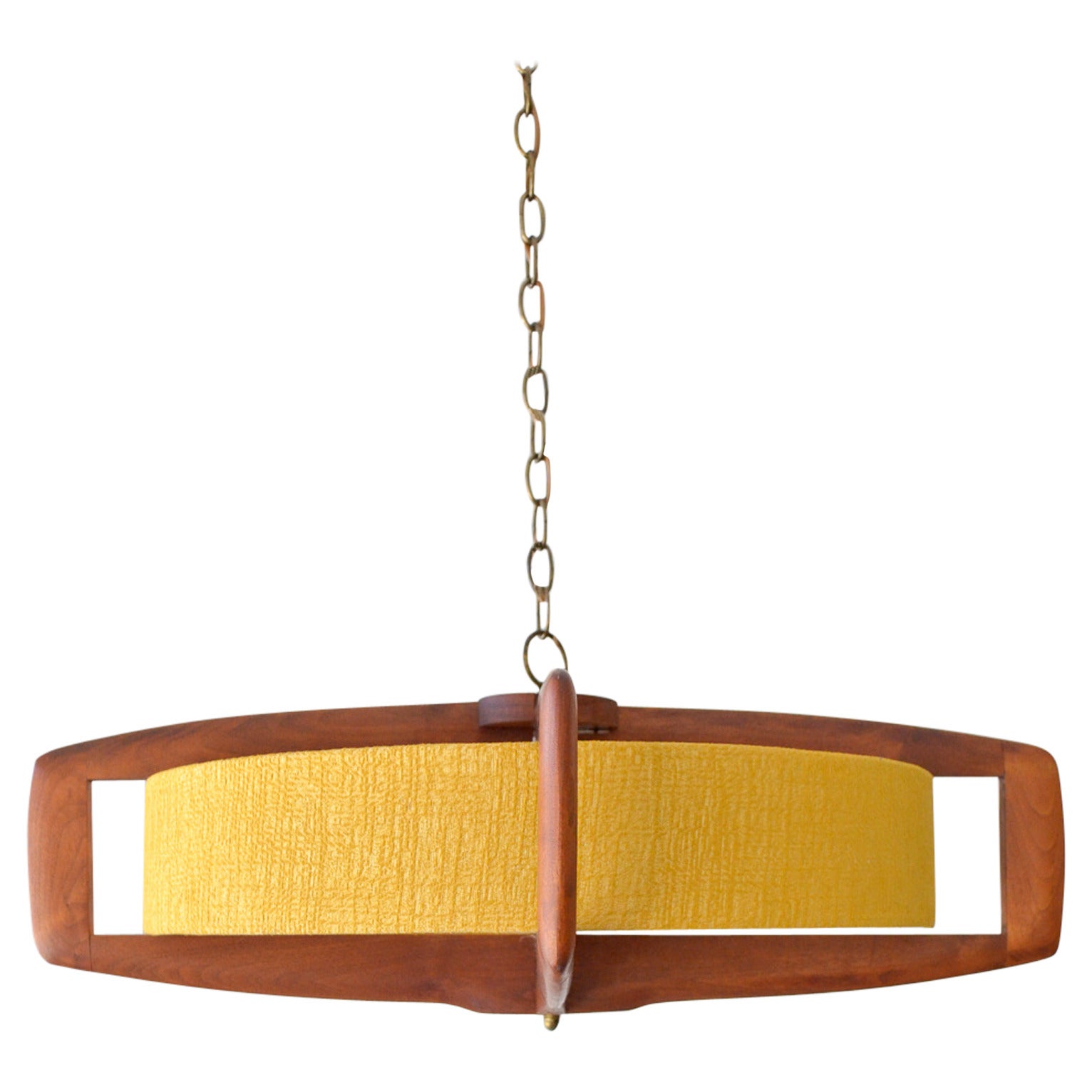 Atomic Teak and Fiberglass Pendant Light