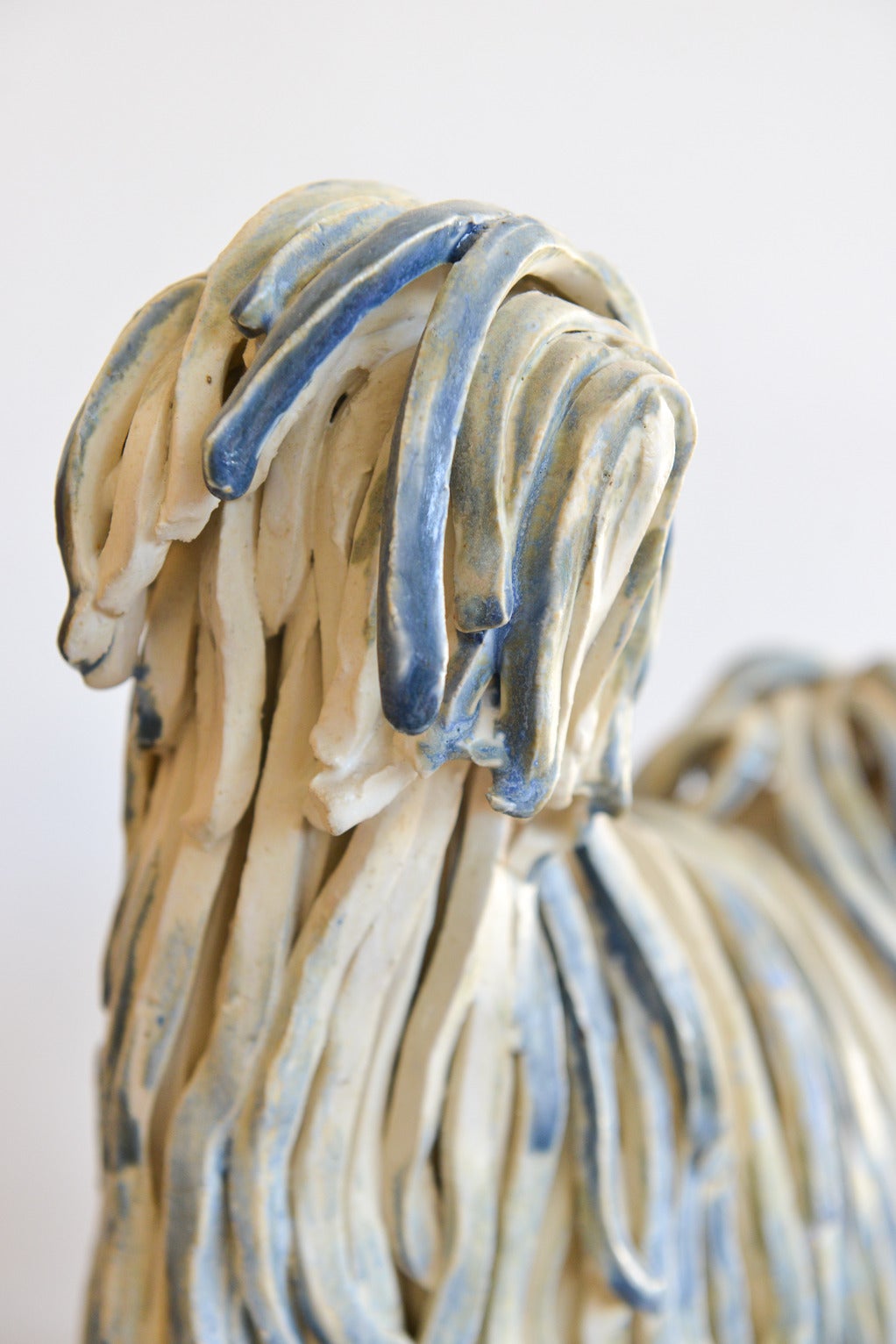 Rare Ceramic Hungarian Komondor Sculpture signed Almazetto '69 at