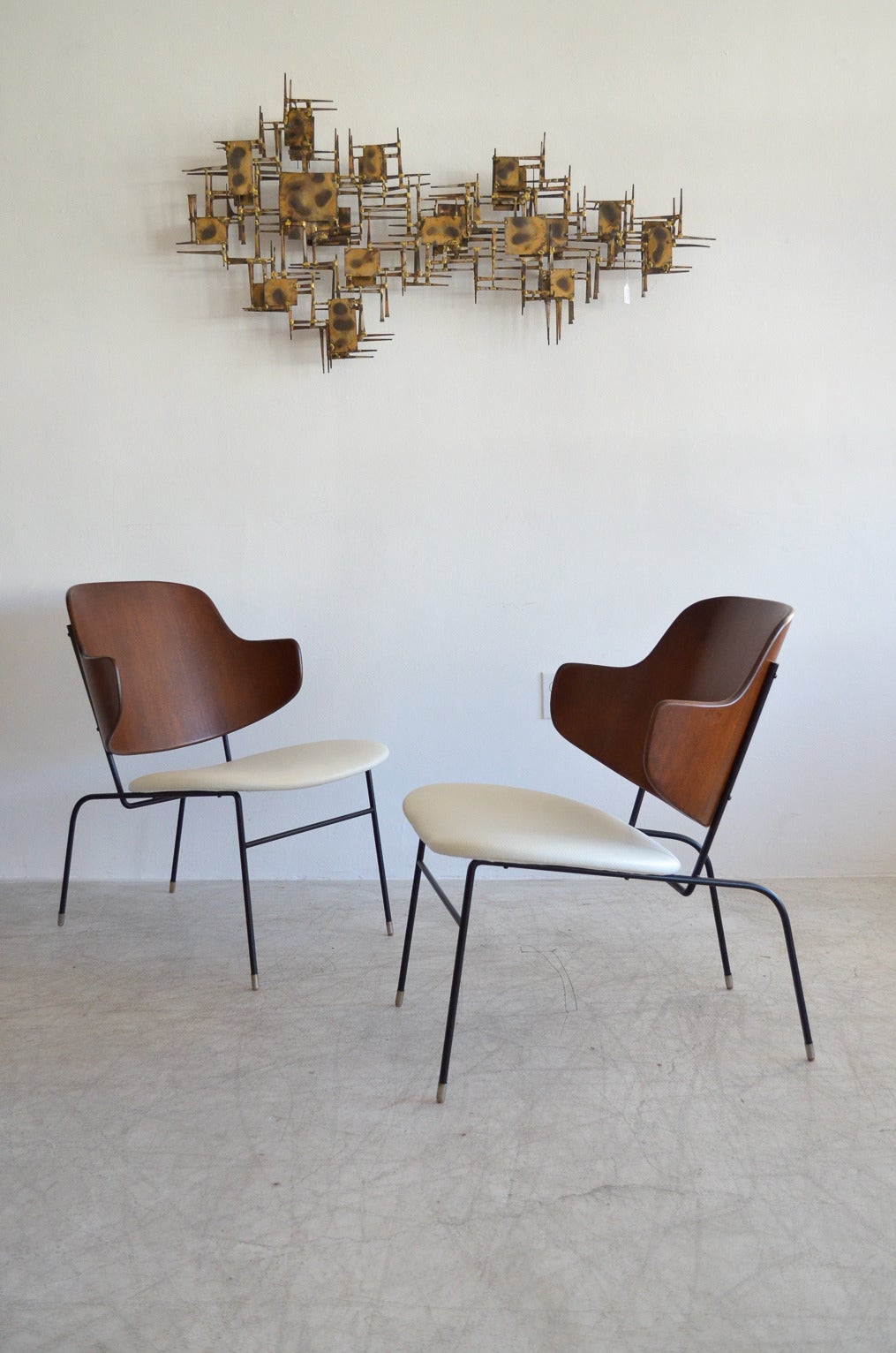 Danish Rare PAIR of I.B. Kofod-Larsen Penguin Lounge Chairs