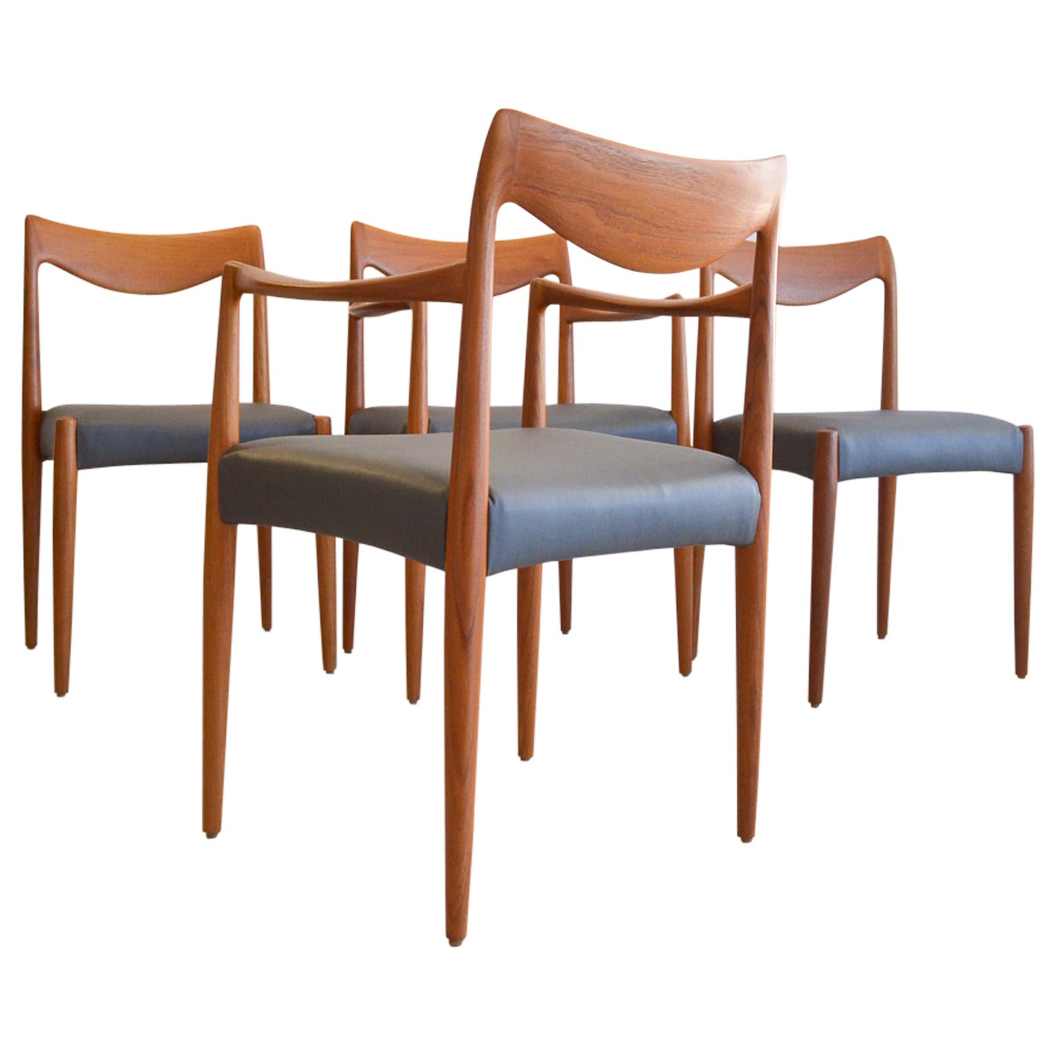 Rare 'Bambi' Sculpted Dining Chairs by Rolf Rastad and Adolf Relling
