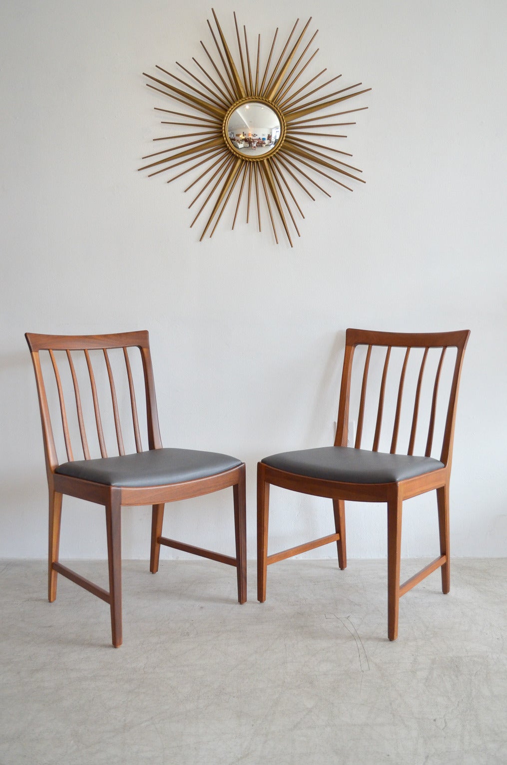 Slat Back Chairs pair of walnut slat back chairsmm moreddi sweden at 1stdibs Slat Back Chairs pair of walnut slat back chairsmm moreddi sweden at 1stdibs