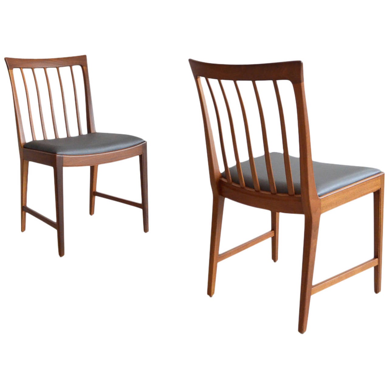 Slat Back Chairs pair of walnut slat back chairsmm moreddi sweden at 1stdibs Slat Back Chairs pair of walnut slat back chairsmm moreddi sweden at 1stdibs