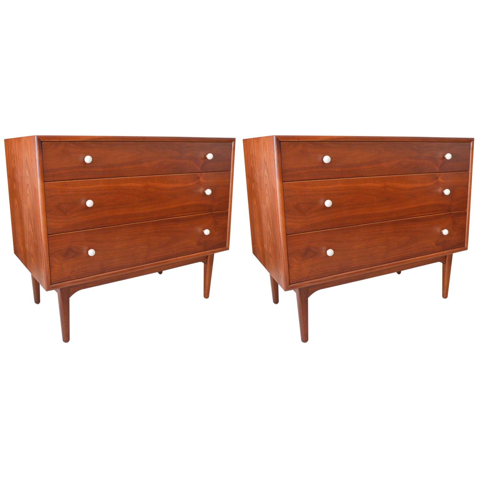 Pair of Kipp Stewart Three-Drawer Cabinets