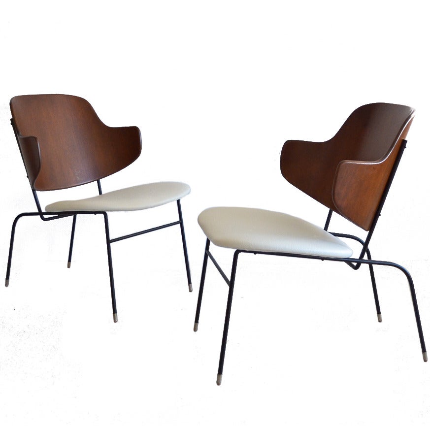 Rare PAIR of I.B. Kofod-Larsen Penguin Lounge Chairs