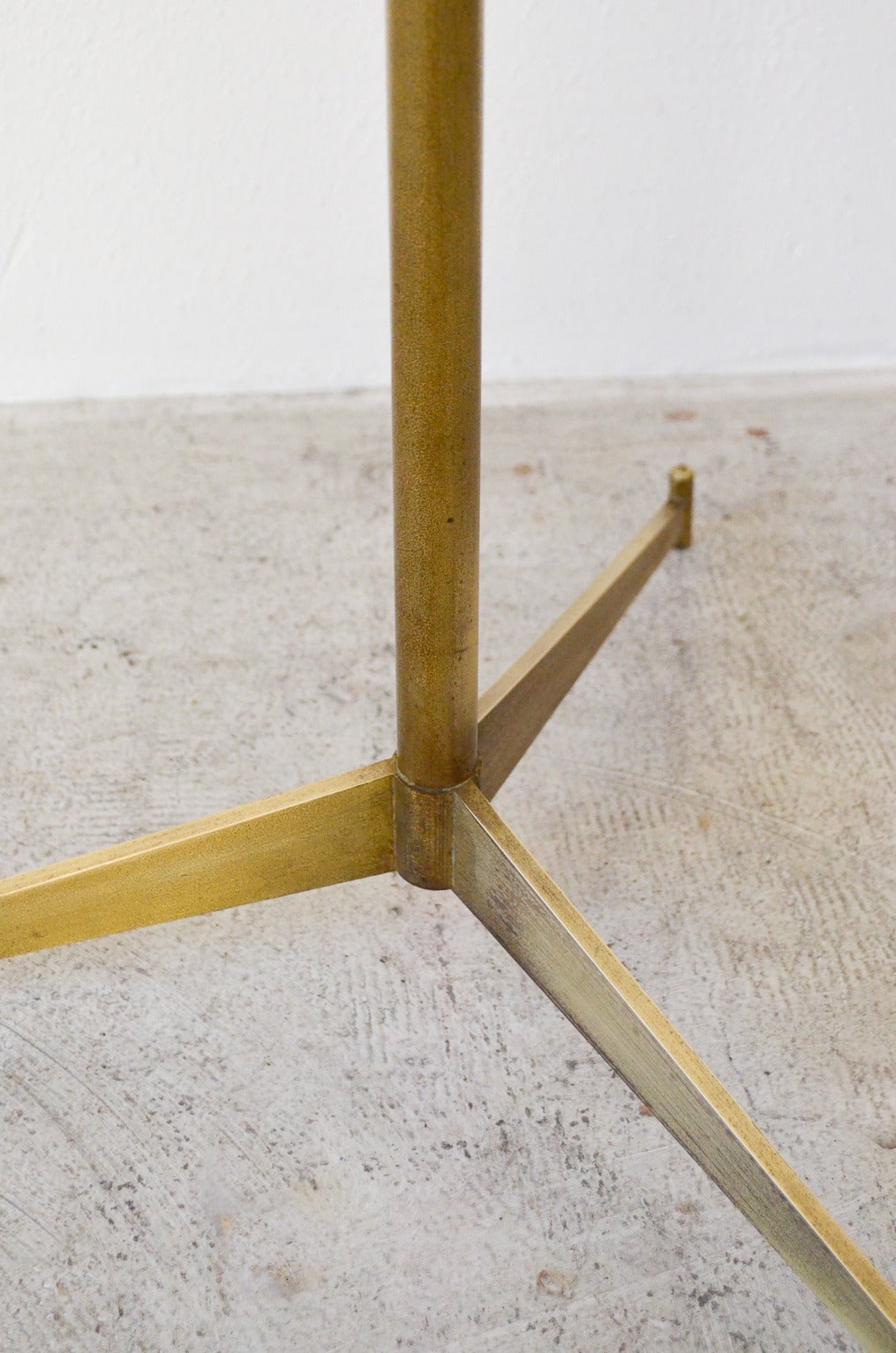 Exquisite Brass and Vitrolite Side Table by Paul McCobb 1