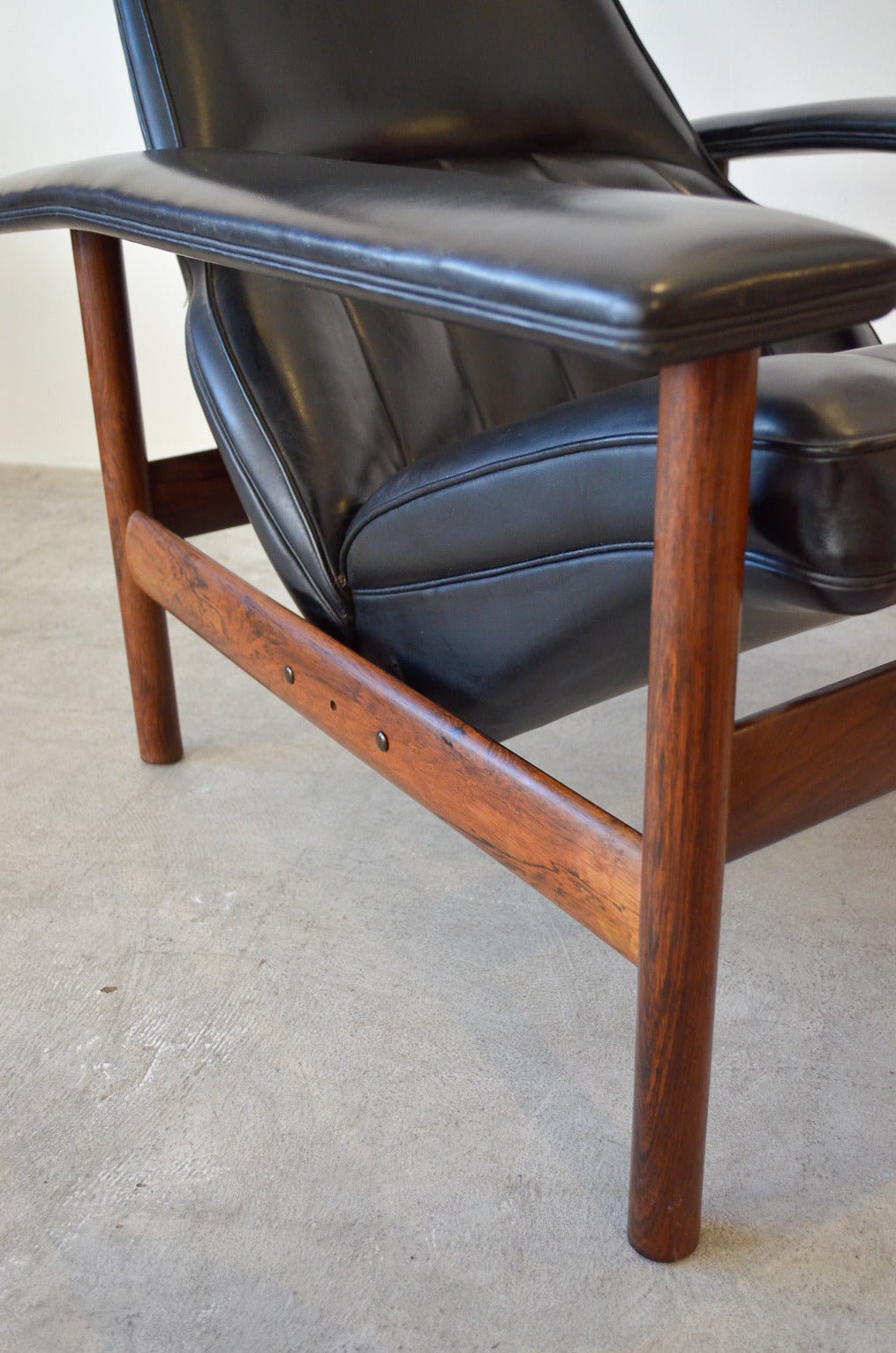 Rare Rosewood Lounge Chair and Ottoman by Sven Ivar Dysthe 1