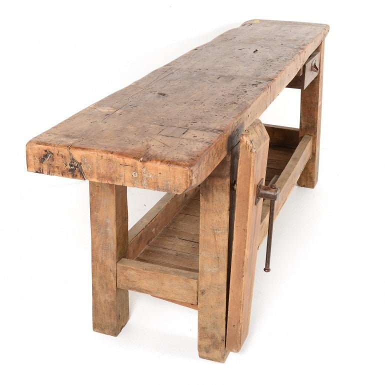 Industrial Workbench or Carpenters Bench 19th Century French 2