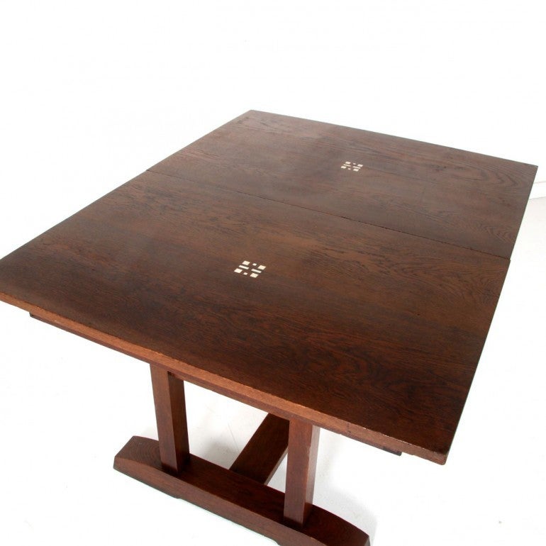 Arts & Crafts Oak Dining Table Circa 1910