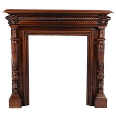 French Walnut Antique Fire Surround