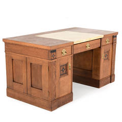 Antique Arts and Crafts Desk from France, circa 1910