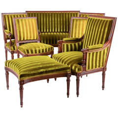 French Settee Salon set Louis XVI Style from France.