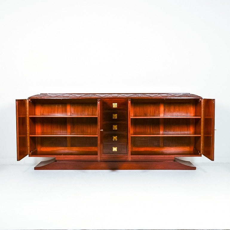 French Art Deco Sideboard Signed Georges de Bardyere, circa 1930